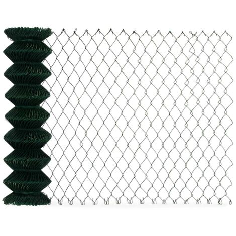 Maschendrahtzaun PVC-Beschichtung Grün Höhe: 1,5 Meter Länge: 15 Meter (1/5)
