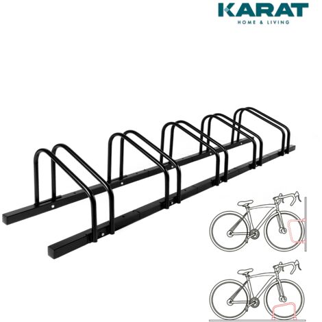 Fahrradständer Linus Zur Boden- oder Wandmontage Schwarz Für 5 Fahrräder