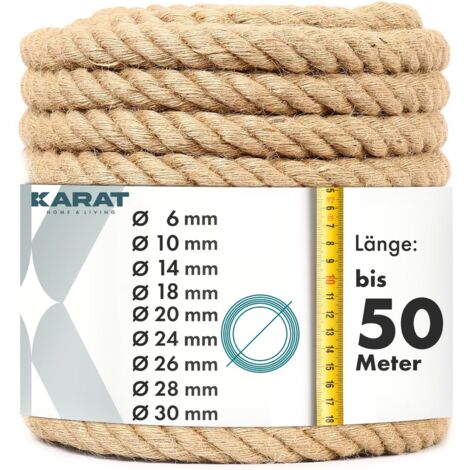 Juteseil Arnold Robustes Naturprodukt aus 100 % Jute Für Sport, Hobby & Bastelarbeiten Ø 20 mm Länge: 10 m