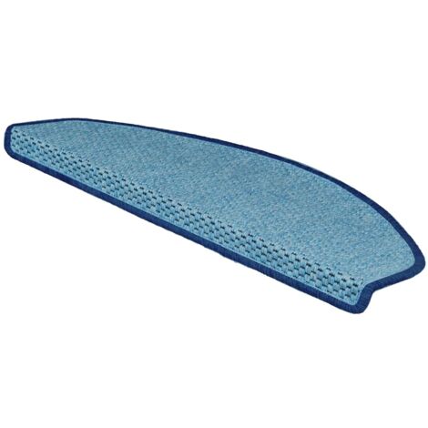 Stufenmatte Kalkutta Sisaloptik Blau 19 x 56 cm Halbrund