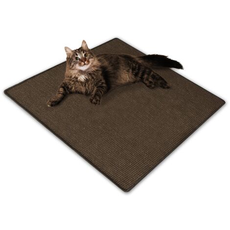 Sisal-Kratzteppich Für Katzen Dunkelbraun 50 x 50 cm