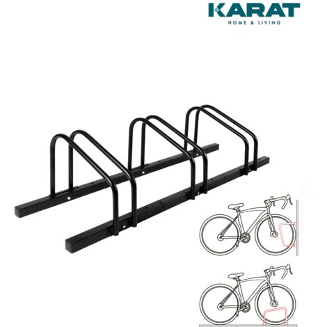 Fahrradständer Linus Zur Boden- oder Wandmontage Schwarz Für 3 Fahrräder