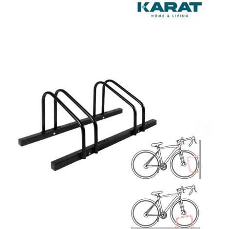 Fahrradständer Linus Zur Boden- oder Wandmontage Schwarz Für 2 Fahrräder