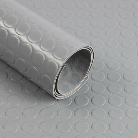 PVC-Bodenbelag Big Button Grau 120x50 cm