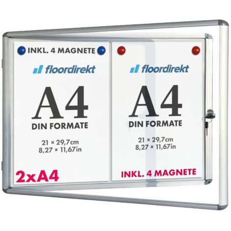 Schaukasten Innen Premium 37 x 48 cm 2 x A4 Mit 4 Magneten