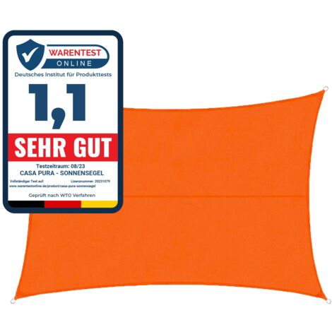 Wasserabweisendes Sonnensegel Orange 5 x 7 m