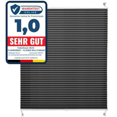 Plissee Faltrollo Magic Schwarz 110 x 100 cm