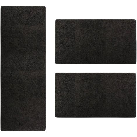 Bettumrandung Sphinx Schwarz 1 Läufer 67 x 240 cm + 2 Brücken je 67 x 140 cm