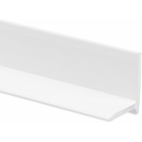 Wandanschlussprofil Selbstklebend Aluminium Weiß 13 x 13 mm
