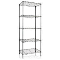 Metallregal Rocky Pulverbeschichtet schwarz 5 Böden 55 x 35 x 140 cm
