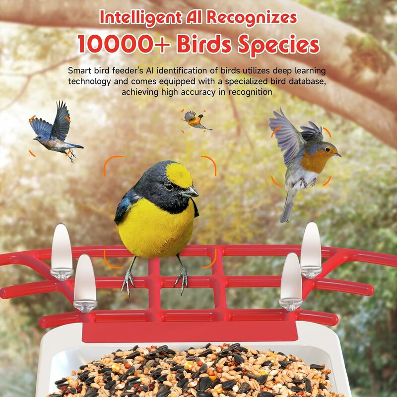 Mangeoire à oiseaux sauvages rotative à l'épreuve des écureuils, mangeoire  à oiseaux suspendue extérieure portable pour terrasse de jardin