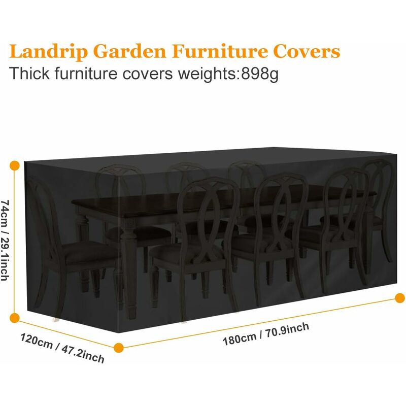 Landrip Housse de Jardin Table, Bache Protection Table Jardin