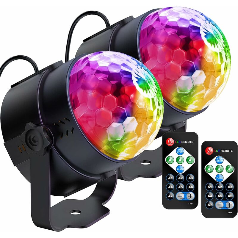 Lumiere DJ Éclairage de discothèque Portable LED Lumière de fête Éclairage  de scène - 7 couleurs RGB pour disco, Noël, mariage, KTV