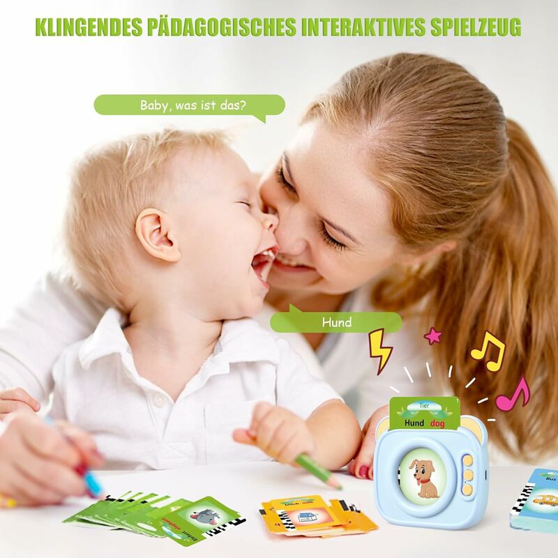 Cartes flash parlantes allemandes, jouets éducatifs enfants 1 2 3