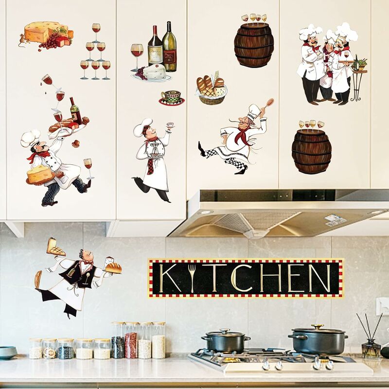 Sticker Cuisine du Chef. Autocollant Cuisine du Chef. Citation Cuisine  Autocollante. Décoration Murale Cuisine