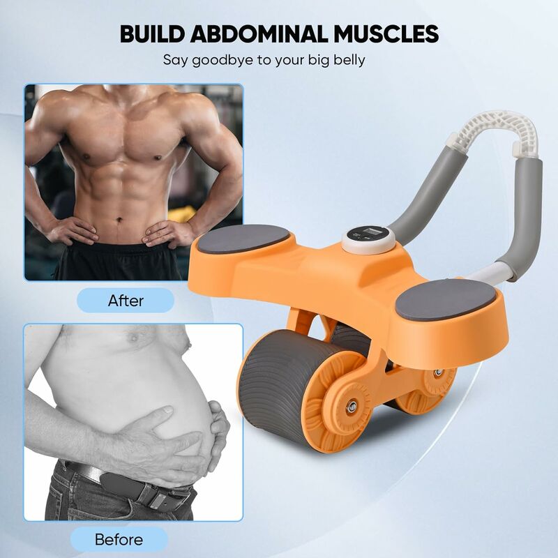 Roue abdominale à rebond automatique, équipement d'entraînement des  abdominaux pour débutants, musculation abdominale et abdominale, équipement  de