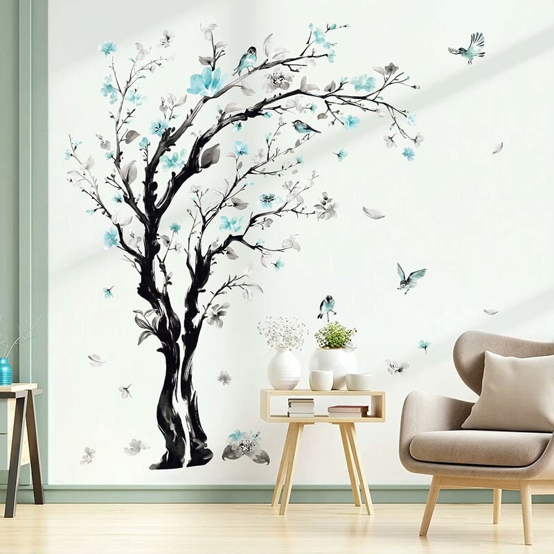 Grand sticker mural décoratif en forme d'arbre - Objet de décoration ou  oeuvre artisanale sur