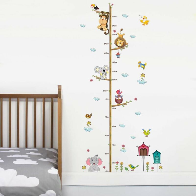 ② Sticker mural enfant hibou arbre bébé 1,85m droite — Chambre d'enfant