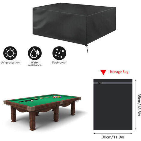 Noir 287 155 82 cm) Couverture anti-poussière pour meubles de table de billard  Housse étanche，pour la protection des meubles d'intérieur et d'extérieur