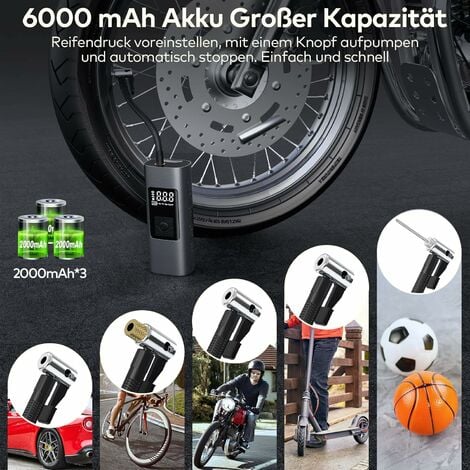 Acheter Gonfleur d'air de voiture 150PSI 4000mAh 80W, compresseur de pneu à  lumière LED sans fil pour véhicule, moto, pneu de vélo, pompe à Air  intelligente