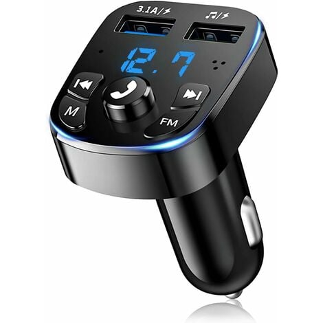 Transmetteur FM Bluetooth Voiture Bluetooth Lecteur MP3 Soutien