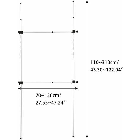 Portant magasin droit 120cm de largeur x 155cm