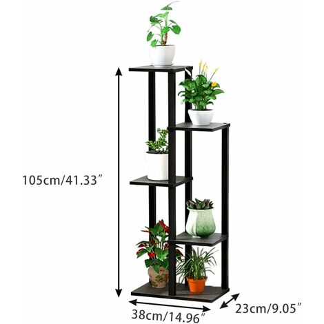 Étagère à Plantes 5 Niveaux Supports de Pots de Fleurs Escalier Présentoire Porte  Plante Décorative pour
