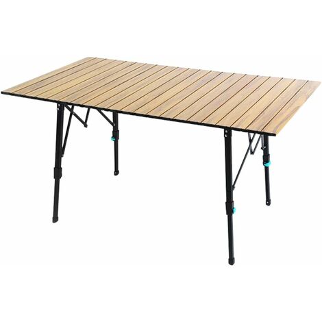 Table de camping pliable 140 x 70 x 70 cm