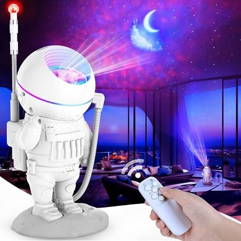 Lampe de projection de ciel étoilé d'astronaute 5W Veilleuse USB (Blanc)