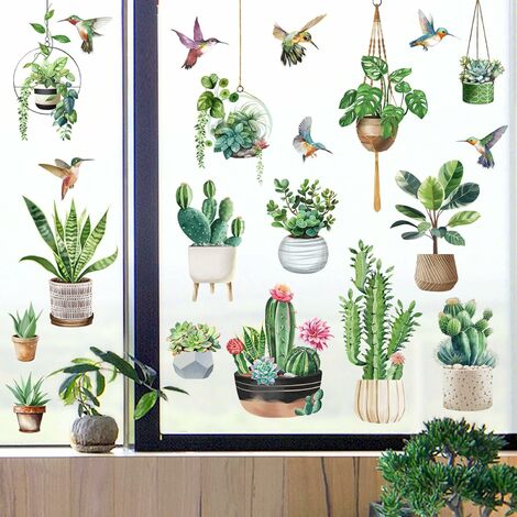 Stickers plantes pour fenêtres