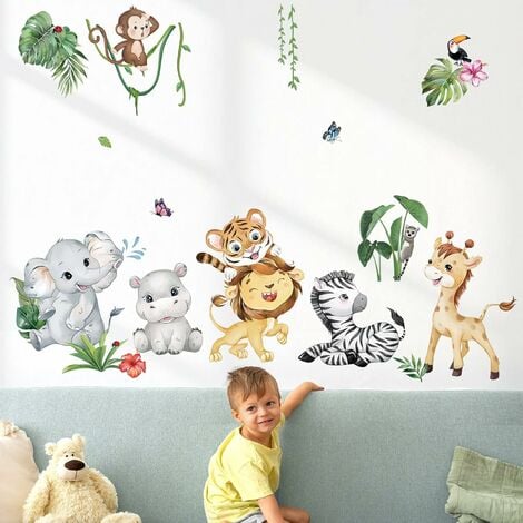 Tableau collage enfants, décoration chambre bébé, décoration murale enfants  bleue , cadeau naissance, anniversaire - Un grand marché