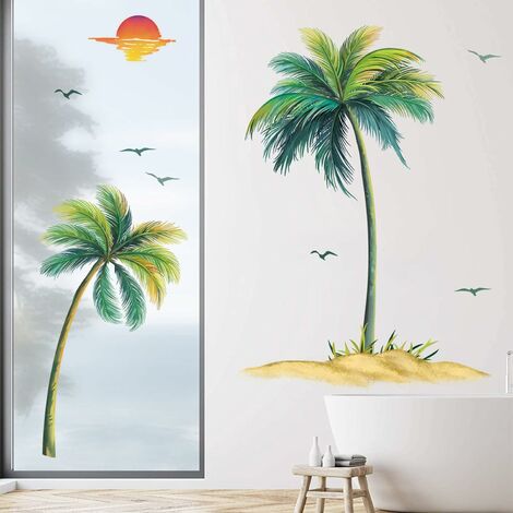 Stickers muraux Boho feuilles de palmier, Plantes tropicales