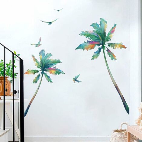decalmile Stickers Muraux Feuille de Palmier Autocollant Mural Plante  Tropical Décoration Murale Chambre Salon Bureau : : Bricolage