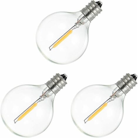 Ampoule LED,Ampoules de Remplacement AC220-230V 1W G40 3Pack E12 Ampoules  de Globe en Verre