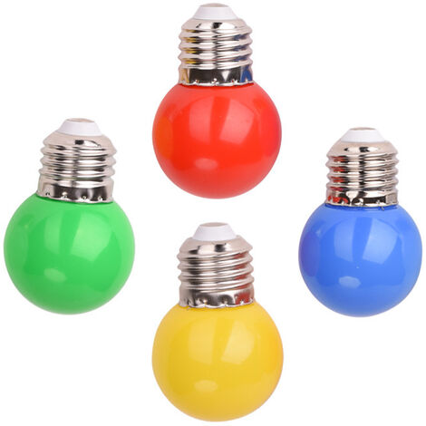Ampoules guinguette 2W multicolore E27 plastique lot de 10 professionnelle