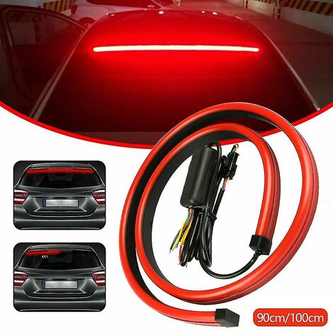Feu d’éclairage du coffre arrière de voiture Nslumo de 12 V et 120 cm RGB,  banderole à hayon dynamique, conduite de frein, clignotant à éclairage LED