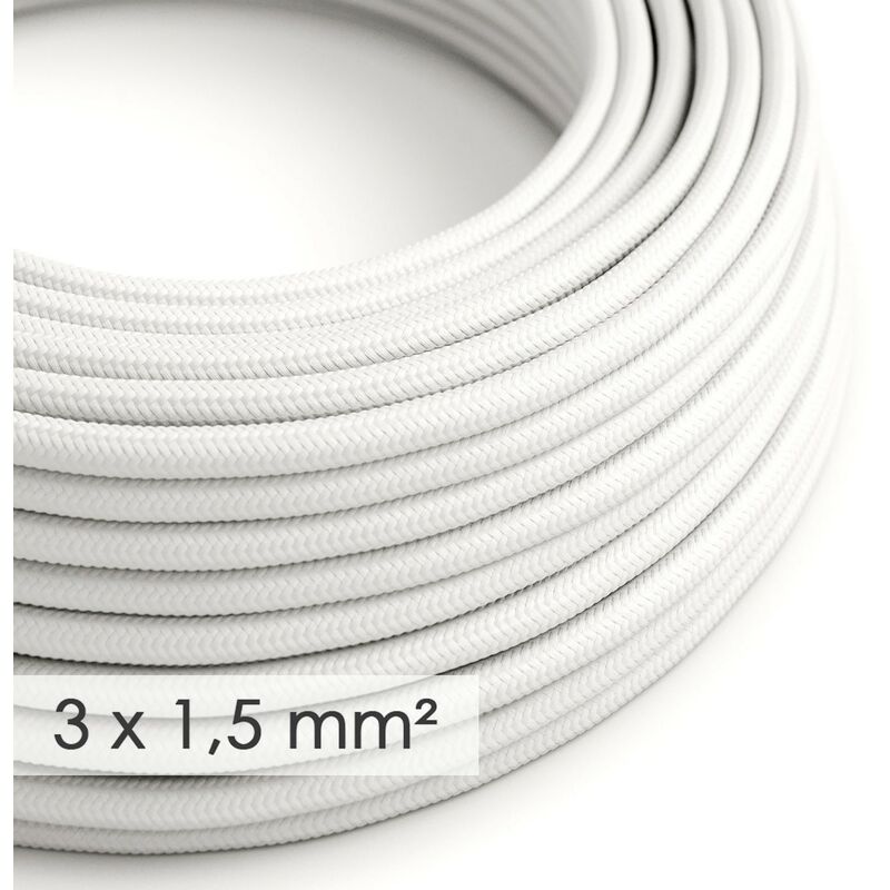 CABLE ELECTRICO MANGUERA REDONDA 3 HILOS BLANCO