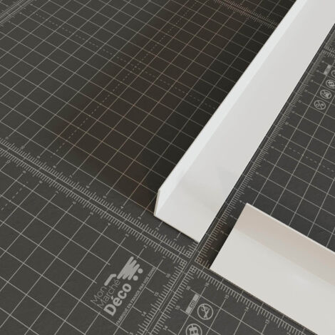 Cornière PVC - Longueur 2.60 m - Blanc - Lot de 5 - 2.5 x 2.5 cm