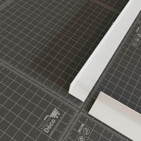 Cornière PVC - Longueur 2.60 m - Blanc - Lot de 5 - 2 x 2 cm (1/4)