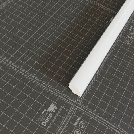 Mon Marché Déco – Quart de rond PVC cellulaire 2,50 m – Lot de 5 – Finition blanche pour angles murs et sols – Protège contre l'humidité (1/4)