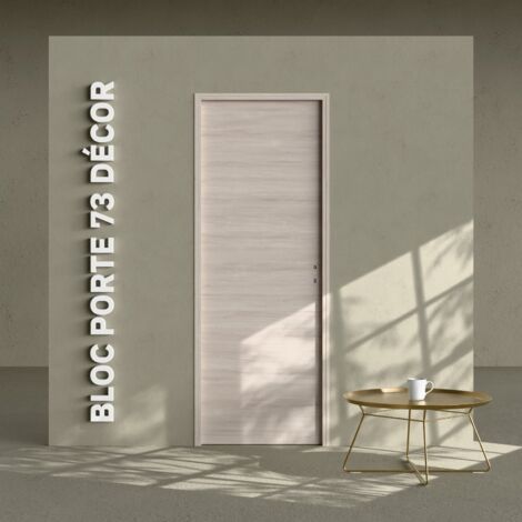 Bloc-Porte Oslo H. 204 x l. 73 cm - Poussant Gauche