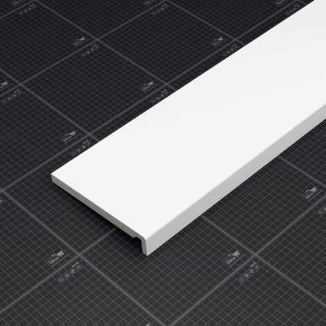 Appui de fenêtre PVC l. 20 cm x ép. 16 mm - Blanc - 120 cm