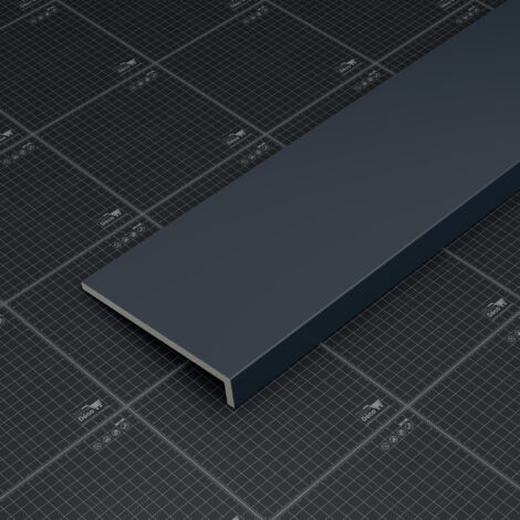 Appui de fenêtre PVC l. 20 cm x ép. 9 mm - Anthracite - 100 cm