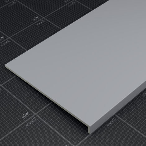 Appui de fenêtre PVC l. 40 cm x ép. 9 mm - Gris - 120 cm (1/4)