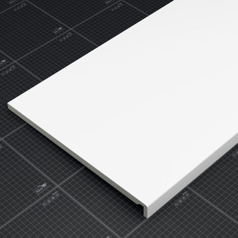 Appui de fenêtre PVC l. 40 cm x ép. 16 mm - Blanc - 100 cm