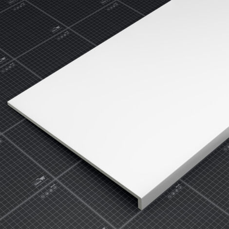 Appui de fenêtre PVC l. 40 cm x ép. 9 mm - Blanc - 140 cm