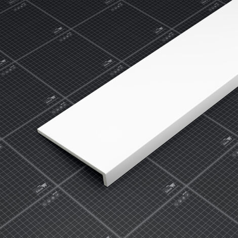Appui de fenêtre PVC l. 20 cm x ép. 9 mm - Blanc - 100 cm