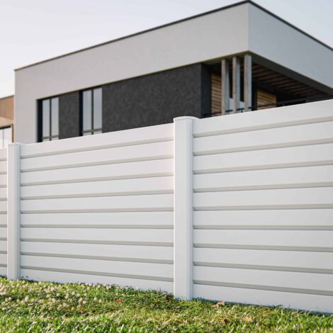 Coarbor 1 Ensemble De Clôture En Vinyle Blanc De 213,4 X 76