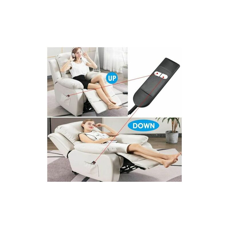 Interrupteur Manuel 2 Boutons Pour Fauteuil élévateur - 5 Broches, Câble 1.57m, Compatible Med-Lift, Pride, Etc. - 3