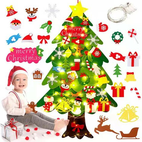 Mignon Suspendu Noël Tree Décorations 3 Pack Fun Coffret personnage fait main Noël
